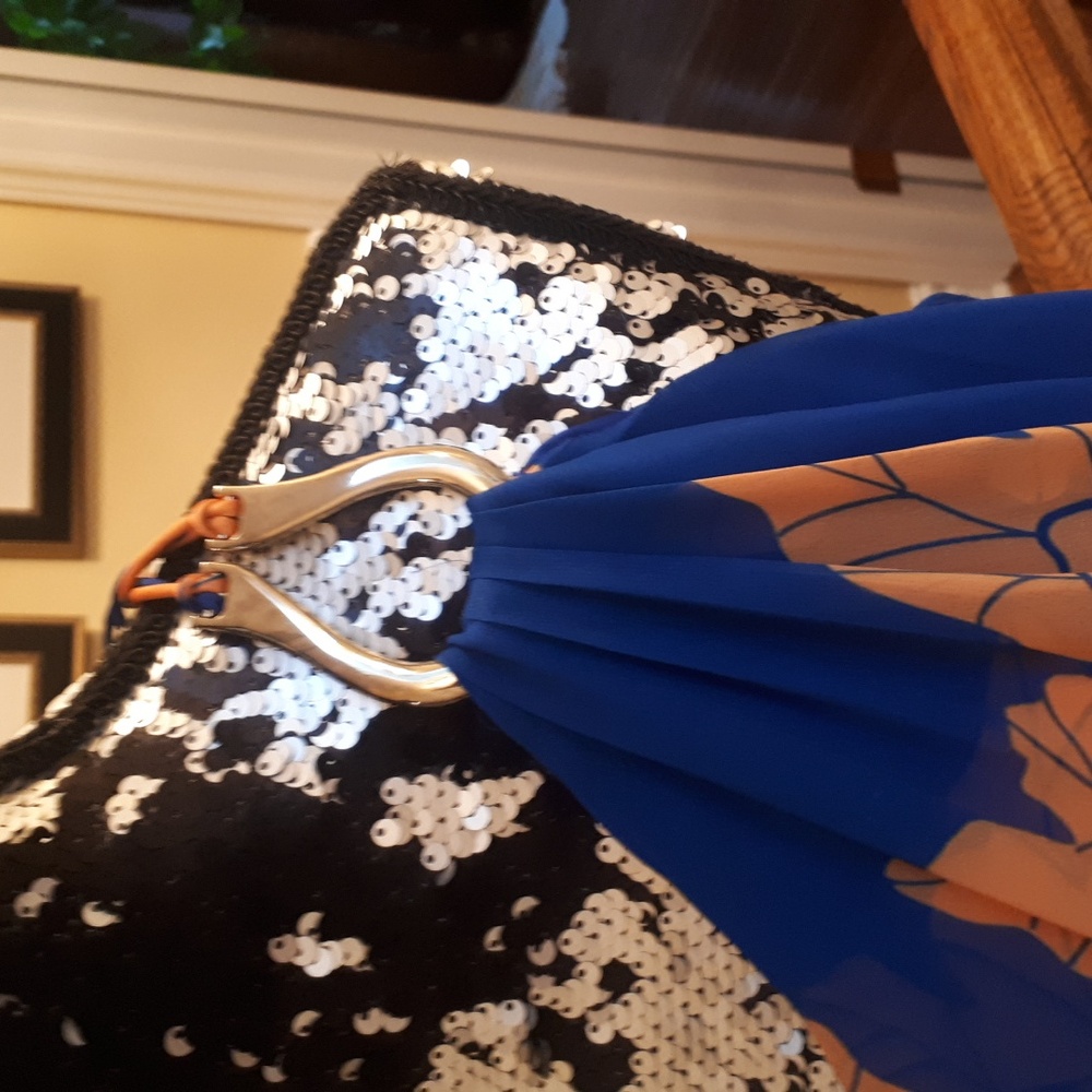 Marciano Blue and Orange Mini Dress - Picture 3 of 7